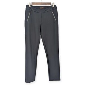 J McLaughlin Ross Pants Womens 4 Black Stretch Slim Cigarette Ponte Knit Tapered